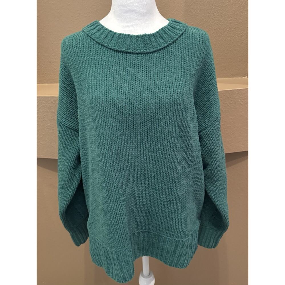 Aerie Women’s Green Cozy Chunky Cable Knit Oversized Sweater Size S